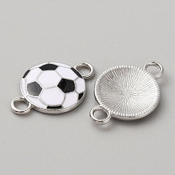 Emaille-Verbindungsanhänger aus Legierung mit Sportball-Motiv&nbsp;ENAM-WH0065-44F