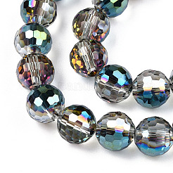Brins de perles de verre de galvanoplastie transparentes&nbsp;EGLA-TAC0003-04J