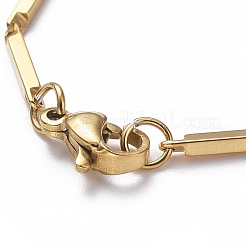 Ionenplattierung (IP) Unisex 201 Edelstahl-Gliederkettenarmbänder&nbsp;BJEW-L637-42A-G