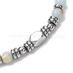 Bracelets réglables en acier inoxydable 304 avec perles de pierres précieuses&nbsp;FS-WG23DE2-07