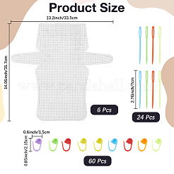 Kits de fabrication de sacs au crochet à tricoter en plastique bricolage&nbsp;DIY-WH20009-99