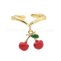 Messing mit Emaille-Manschettenringen&nbsp;LS-RJEW-Q019-02A-G