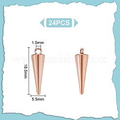 24 pz placcatura ionica (ip) 201 pendenti in acciaio inossidabile&nbsp;STAS-UN0049-37