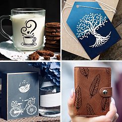 Selbstklebende Siebdruckschablone&nbsp;DIY-WH0338-006
