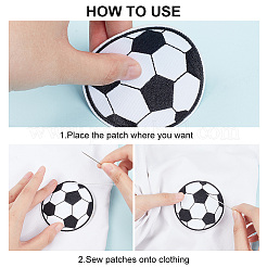 24 stücke 4 arten fußball computerisierte stickerei tuch nähen auf patches&nbsp;PATC-GO0001-01