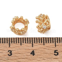 Messing Micro Pave klare Zirkonia europäische Perlen&nbsp;XGRQ4G529-685G
