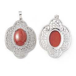 Pendentifs de jaspe rouge naturel&nbsp;G-P492-01P-11