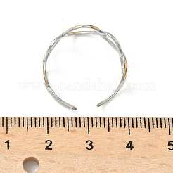 Doppelfarbige Manschettenringe aus Edelstahl 304&nbsp;RJEW-S635-01GP-G