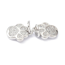 Breloques en laiton avec zircone cubique de micro pave&nbsp;ZIRC-C022-22P