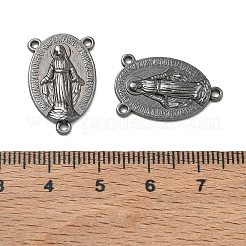Collegamenti dei componenti del lampadario in lega di stile tibetano scolpito ovale santo vergine maria&nbsp;X-TIBEP-LF0961YKG-B-FF