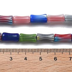 Handgemachte Millefiori Bunte Malerei Perlen Stränge&nbsp;LAMP-F035-06