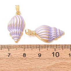 Pendentifs d'émail en laiton &nbsp;KK-CBA8606-01G-02