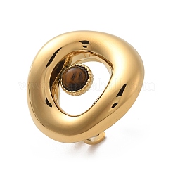 Natürliche Tigerauge Fingerringe&nbsp;STAS-Z112-14G-01