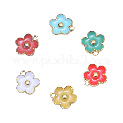 Charms smaltati in lega placcati oro chiaro 20 pz 10 colori&nbsp;ENAM-CJ0001-65