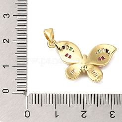 Porte micro ouvrent pendentifs zircone cubique en laiton de placage&nbsp;ZIRC-F142-15B-G