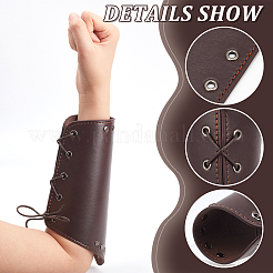 Verstellbares PU-Lederarmband mit Wachs-Baumwollschnüren&nbsp;LS-AJEW-WH0248-455A