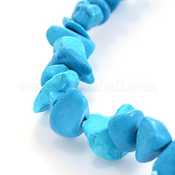 Bracciali sintetici in rilievo turchese sintetico chip&nbsp;BJEW-JB01826-06