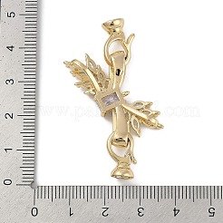 Messing Micro Pave klare Zirkonia Falte über Verschlüsse&nbsp;FIND-U017-11G