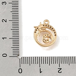 Breloques en laiton zircon cubique transparent&nbsp;CU-K001-02K-G