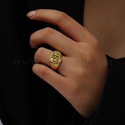 Fingerringe aus 304 Edelstahl für Damen&nbsp;FS-WG04CCB-01