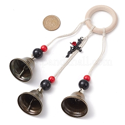 Décoration pendentif cloche en fer thème Halloween&nbsp;HJEW-JM02478