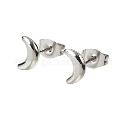 Orecchini a bottone in acciaio inossidabile 304 per donna&nbsp;LS-EJEW-G459-01B-P