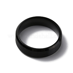 Anillos de dedo de banda ancha de acero inoxidable 304 con revestimiento al vacío de PVD&nbsp;RJEW-WH0009-14C-EB