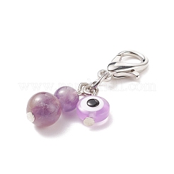 Décorations pendentif feng shui gourde perlée de pierres précieuses&nbsp;HJEW-JM00698