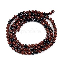 Chapelets de perles en obsidienne d'acajou naturel&nbsp;G-N0189-02-3mm-A