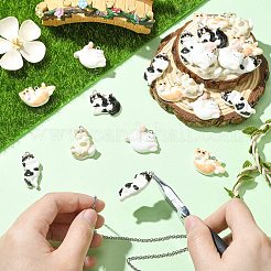 30pcs 5 styles de pendentifs en résine opaque&nbsp;RESI-CJC0011-77