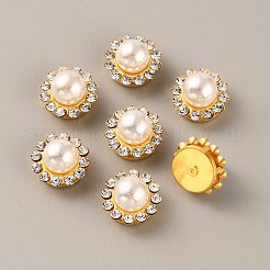 Accesorios de adorno de rhinestone de plástico de flores&nbsp;FIND-WH0143-90B