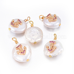 Pendenti con perle d'acqua dolce coltivate naturali&nbsp;PEAR-L027-48