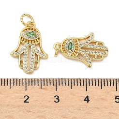 Pendentifs avec zircon cubiques à micro-pavés en laiton&nbsp;KK-A282-10G