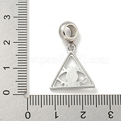 304 Edelstahl Kristall Strass europäischen baumeln Charms&nbsp;STAS-U005-28P