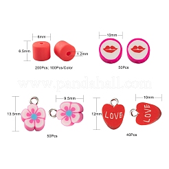 Perline di argilla polimerica fatte a mano a tema San Valentino&nbsp;CLAY-LS0001-14