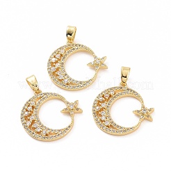 Pendentifs avec zircon cubiques à micro-pavés en laiton&nbsp;KK-A181-VA300-2