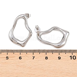 Pendientes de botón de acero inoxidable 304&nbsp;EJEW-G457-01P