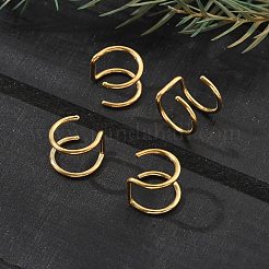 304 Edelstahl 2-reihiger Nasenring zum Anklipsen&nbsp;AJEW-A062-07G