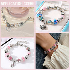 10pcs bracelets de style européen en laiton pour la fabrication de bijoux&nbsp;KK-PA0001-20
