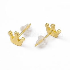 Messingkronen-Ohrstecker für Frauen&nbsp;EJEW-P211-05G