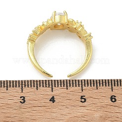 Polsini aperti in ottone con micro pavé di zirconi&nbsp;RJEW-C163-25B-G