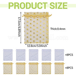 16 sachet à bijoux en organza à pois&nbsp;ABAG-TADJ0001-06D