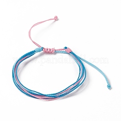 Set di 4 braccialetti di perline intrecciati in lega e vetro a 4 stili&nbsp;BJEW-B065-09D
