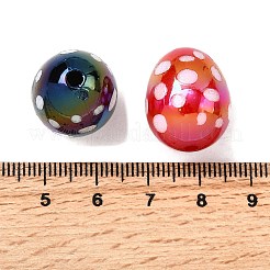 UV-beschichtete undurchsichtige Acrylperlen&nbsp;OACR-H054-02
