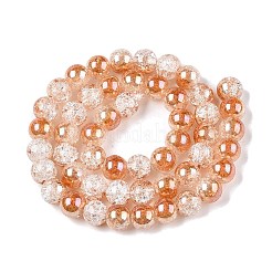 Brins de perles de verre craquelées électrolytiques&nbsp;EGLA-N014-8mm-01