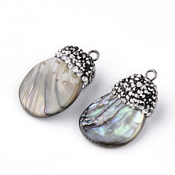 Strass-Abalone-Muschel/Paua-Muschel-Anhänger&nbsp;SSHEL-S257