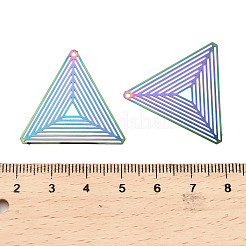 Colgantes con adornos de metal grabado en acero inoxidable 304&nbsp;STAS-A113-03RC