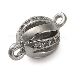 Verbindungsanhänger mit Mikropavé aus Messing mit durchsichtigen Zirkonia-Steinen&nbsp;KK-A230-06D-P