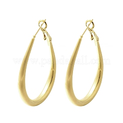 Pendientes de aro de latón para las mujeres&nbsp;EJEW-A121-22G