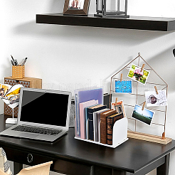 Organizzatore di libri in plastica a 4 scomparto&nbsp;AJEW-WH0696-760